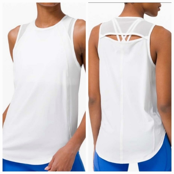 lululemon athletica Tops - Lululemon Sculpt Tank White (third release) Size Medium 6/8